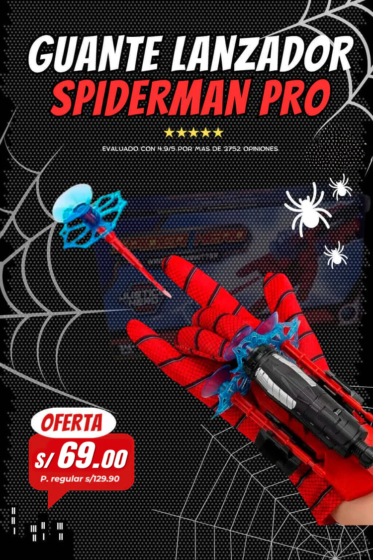 🕸️GUANTE LANZADOR ARÁCNIDO SPIDERMAN🎯
