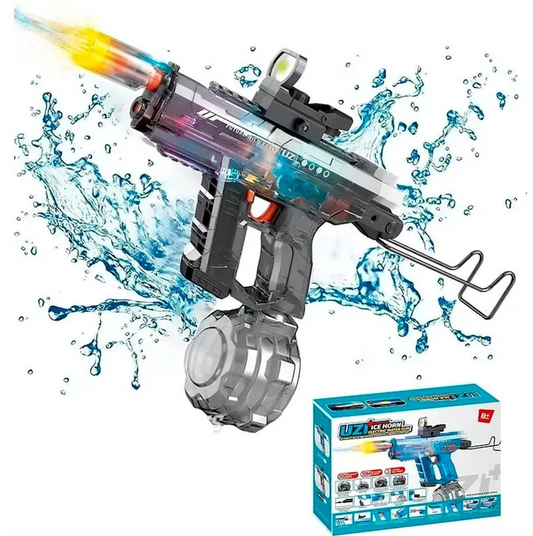 Pistola de Agua Eléctrica Automática UZI con Mira LED